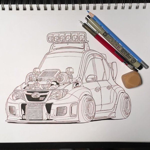 Митсубиси Лансер Эволюшн 9 раскраска