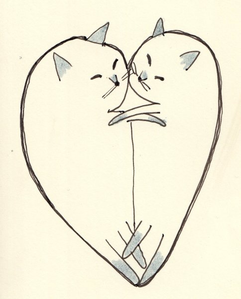 Парные рисунки для срисовки легкие