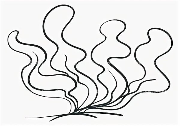 Водоросли трафарет для вырезания