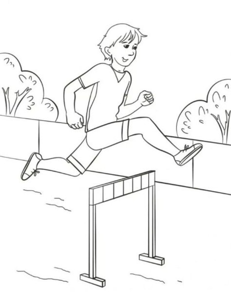 Раскраска спортивные соревнования