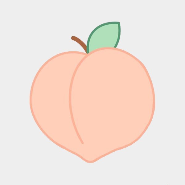 Персик для срисовки