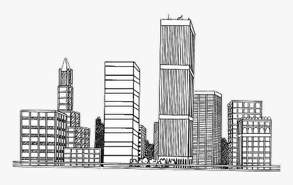 Эскиз современного города