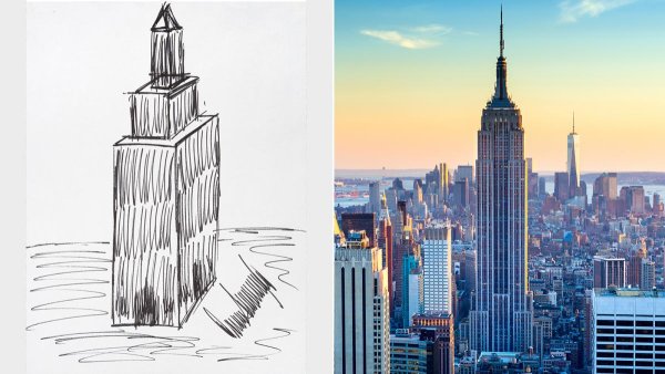 Небоскреб рисунок