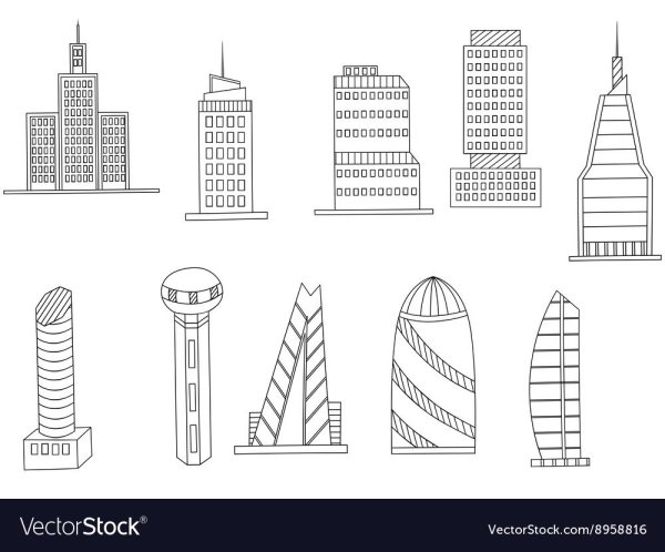 Высотки раскраска