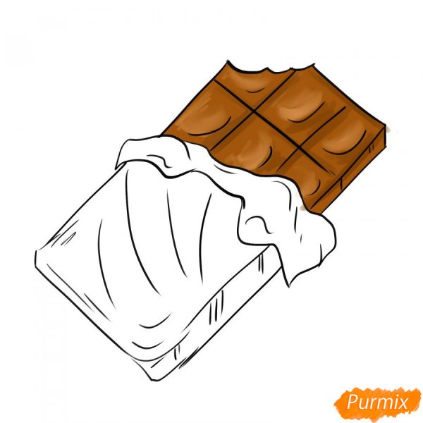 Нарисовать шоколадку