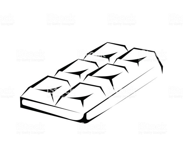 Плитка шоколада черно белая