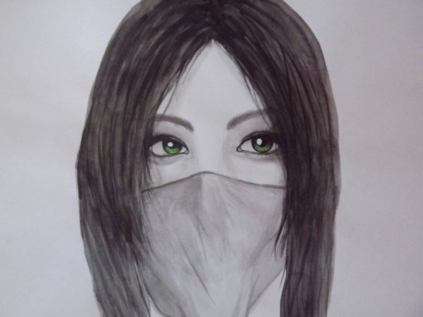 Нарисовать девушку в маске