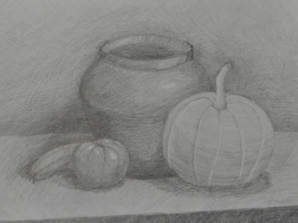 Рисование карандашом натюрморт