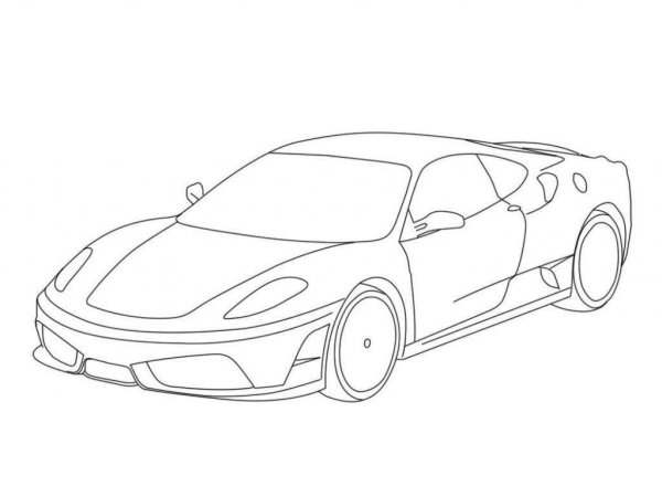 Эскиз машины карандашом для детей