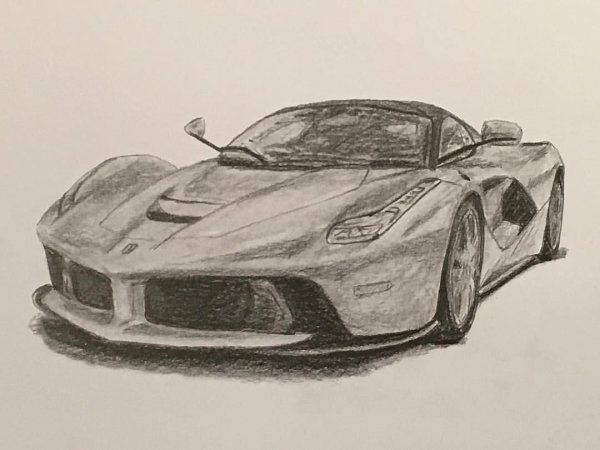 Как нарисовать Феррари сбоку