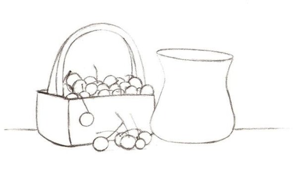 Очень легкий натюрморт карандашом для детей