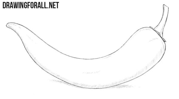 Как нарисовать перец поэтапно