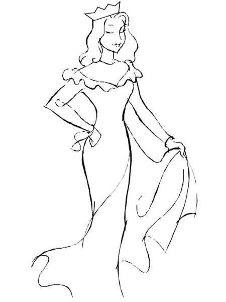 Королева рисунок карандашом