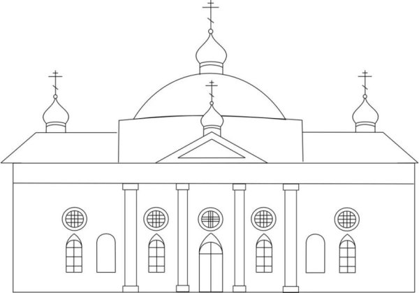 Церковь карандашом