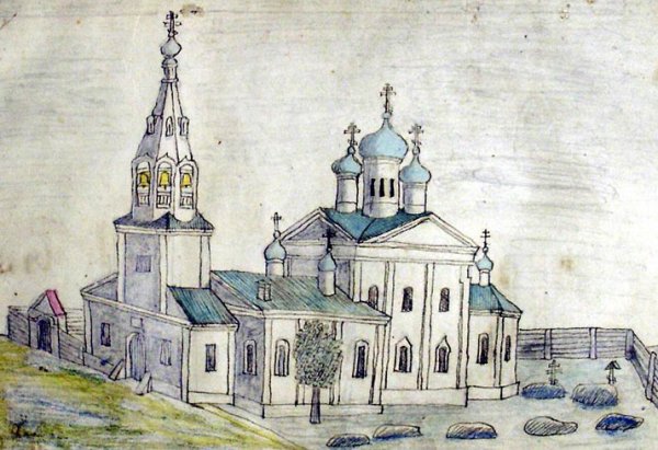 Великий Устюг Успенский собор набросок церкви