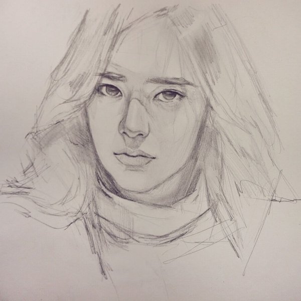 Человеческое лицо рисунок