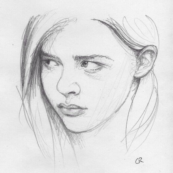 Наброски лица человека