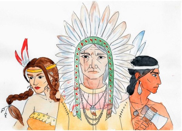 Индейцы. Раскраска