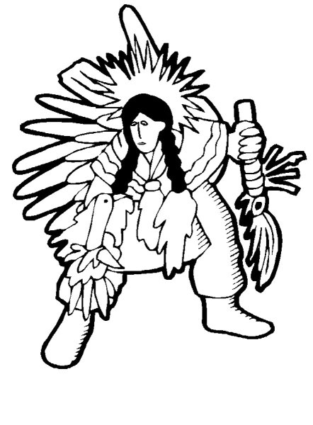 Индейцы. Раскраска