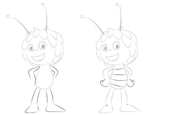 Рисуем пчелу поэтапно