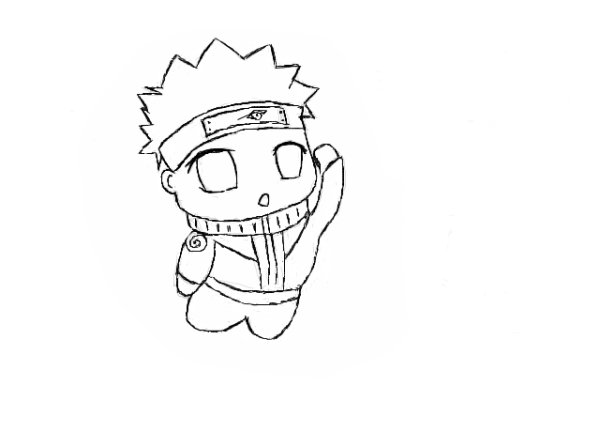 Маленький Наруто для срисовки