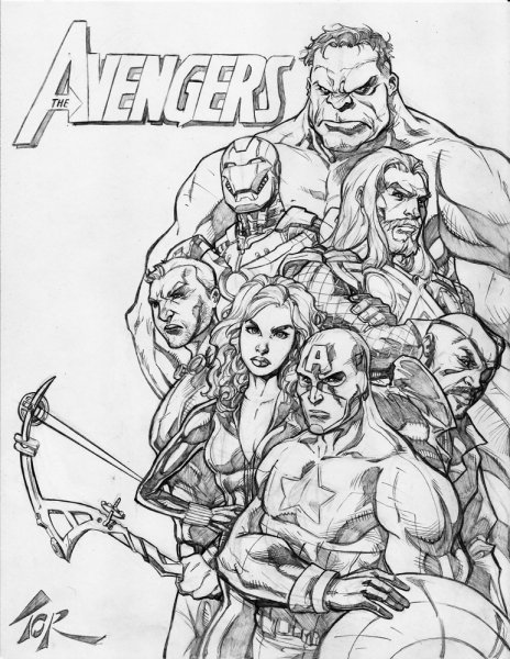 Рисовать Мстителей