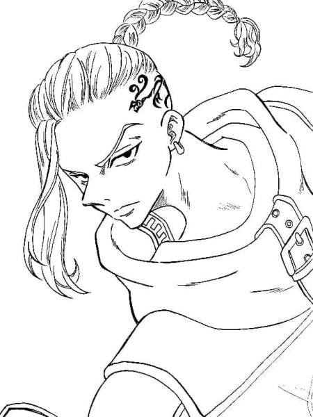 Раскраска Ханма Токийские Мстители