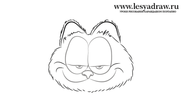 Рисуем Гарфилда поэтапно