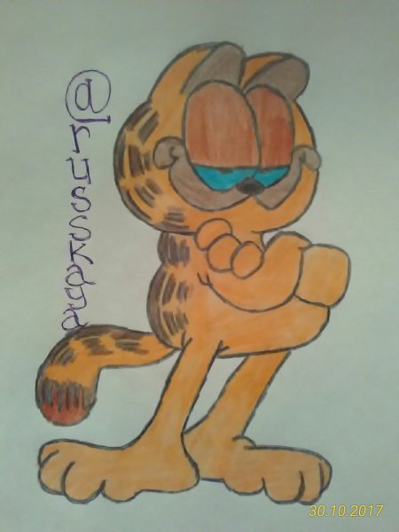 Гарфилд нарисовать