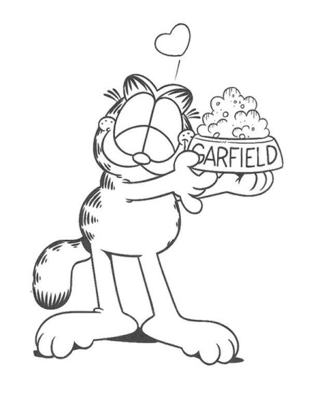 Гарфилд раскраска