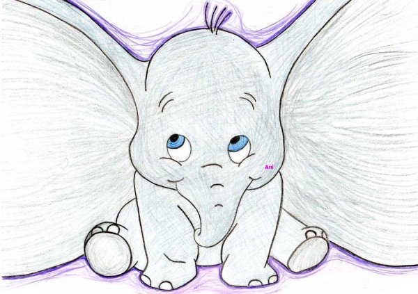 Лёгкие рисунки слоника