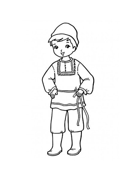 Раскраска "народные костюмы"