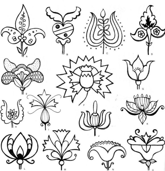 Стилизованные цветы