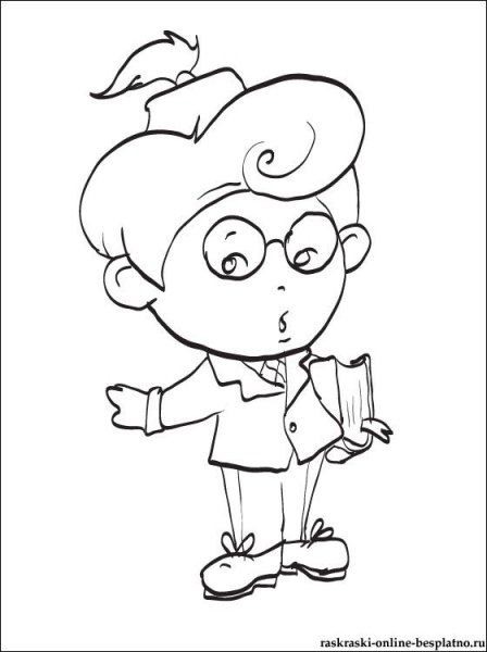 Незнайка гусля раскраска