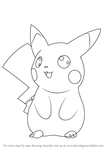 Срисовать Пикачу легкие