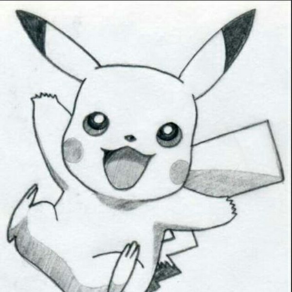Пикачу рисунок карандашом легкий
