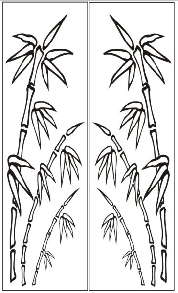 Бамбук нарисованный