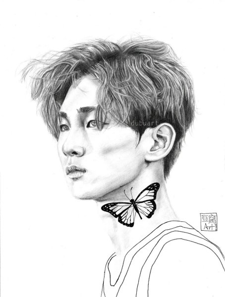 Артбуки БТС Чон Гук срисовка