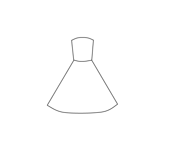 Платье раскраска для детей