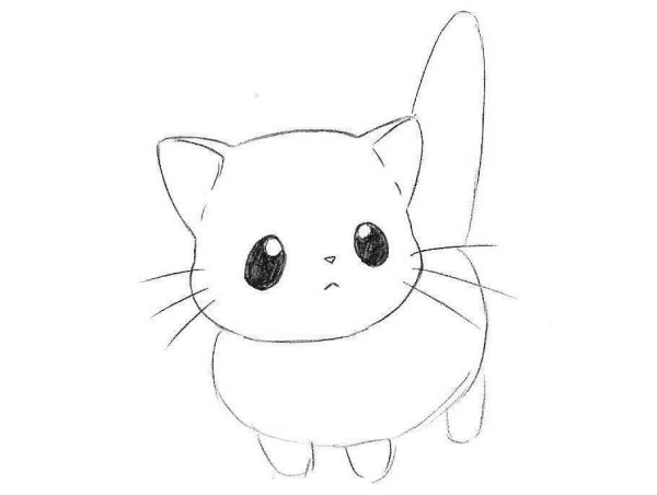 Рисунки котят для срисовки