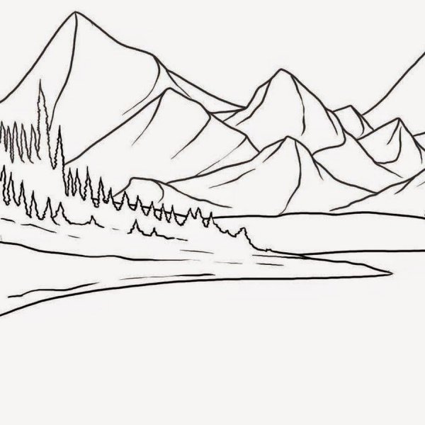 Горы карандашом