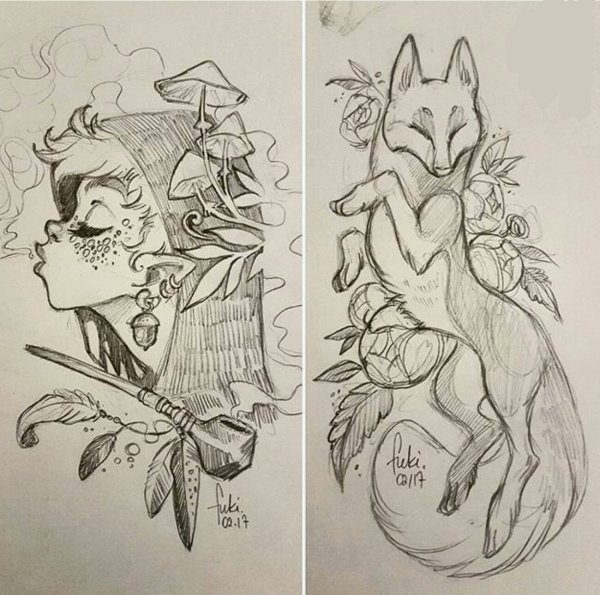 Рисунки ангелов карандашом