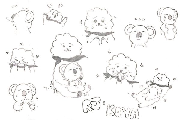 Bt21 для срисовки карандашом