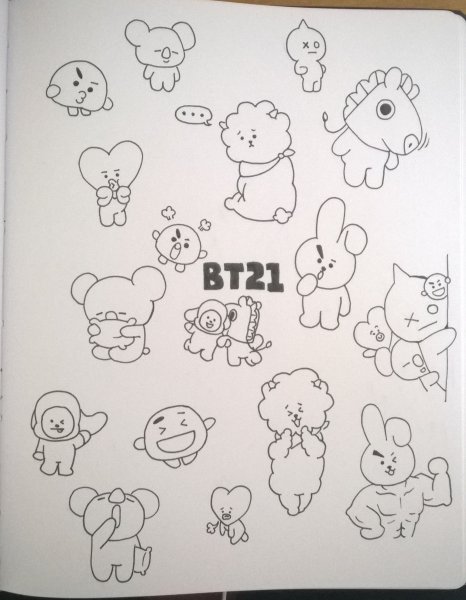 Bt21 для срисовки карандашом