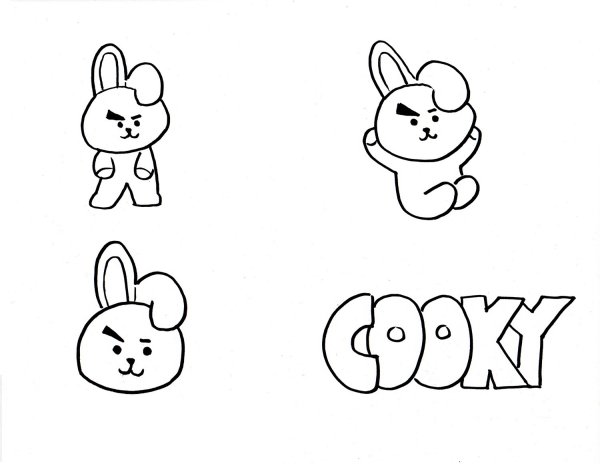 Игрушки БТС раскраска