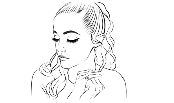 Рисунок девушки карандашом