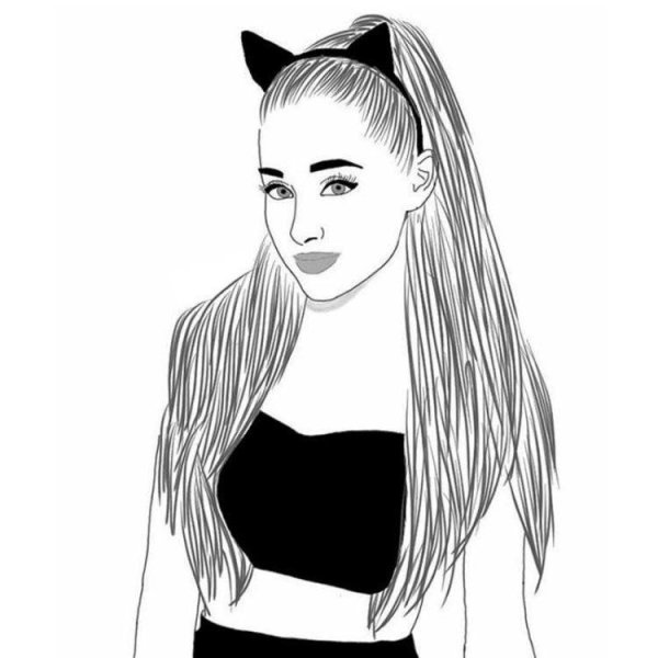 Рисунки для срисовки девушки