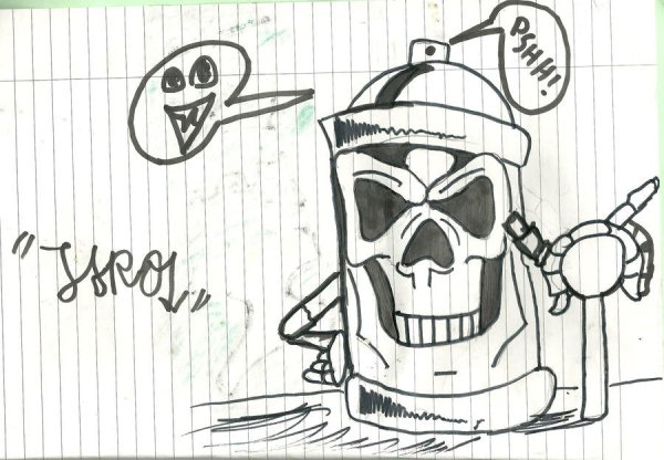 Простые граффити на бумаге