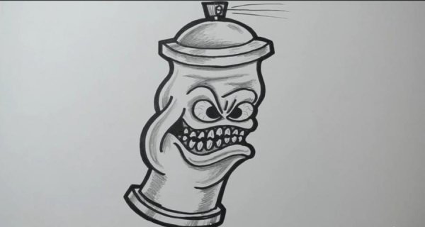 Рисовать баллончик граффити