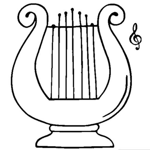 Арфа рисунок для детей